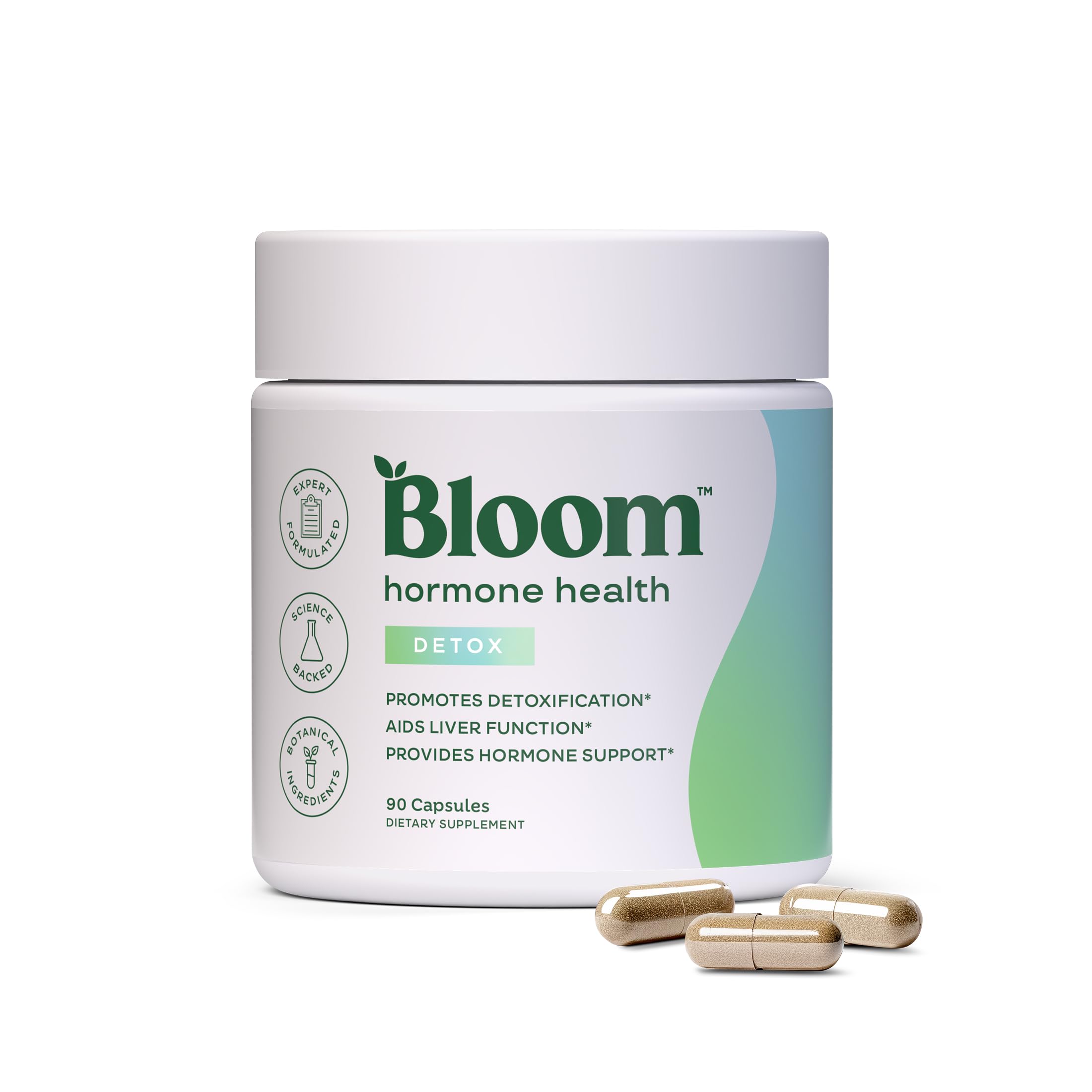 Bloom Nutrition Hormone Support for Women Capsules - Detox - Liver Health, Detoxification & Hormone Health Support Supplement with Milk Thistle, Pomegranate Extract & Artichoke Extract, 30 Servings