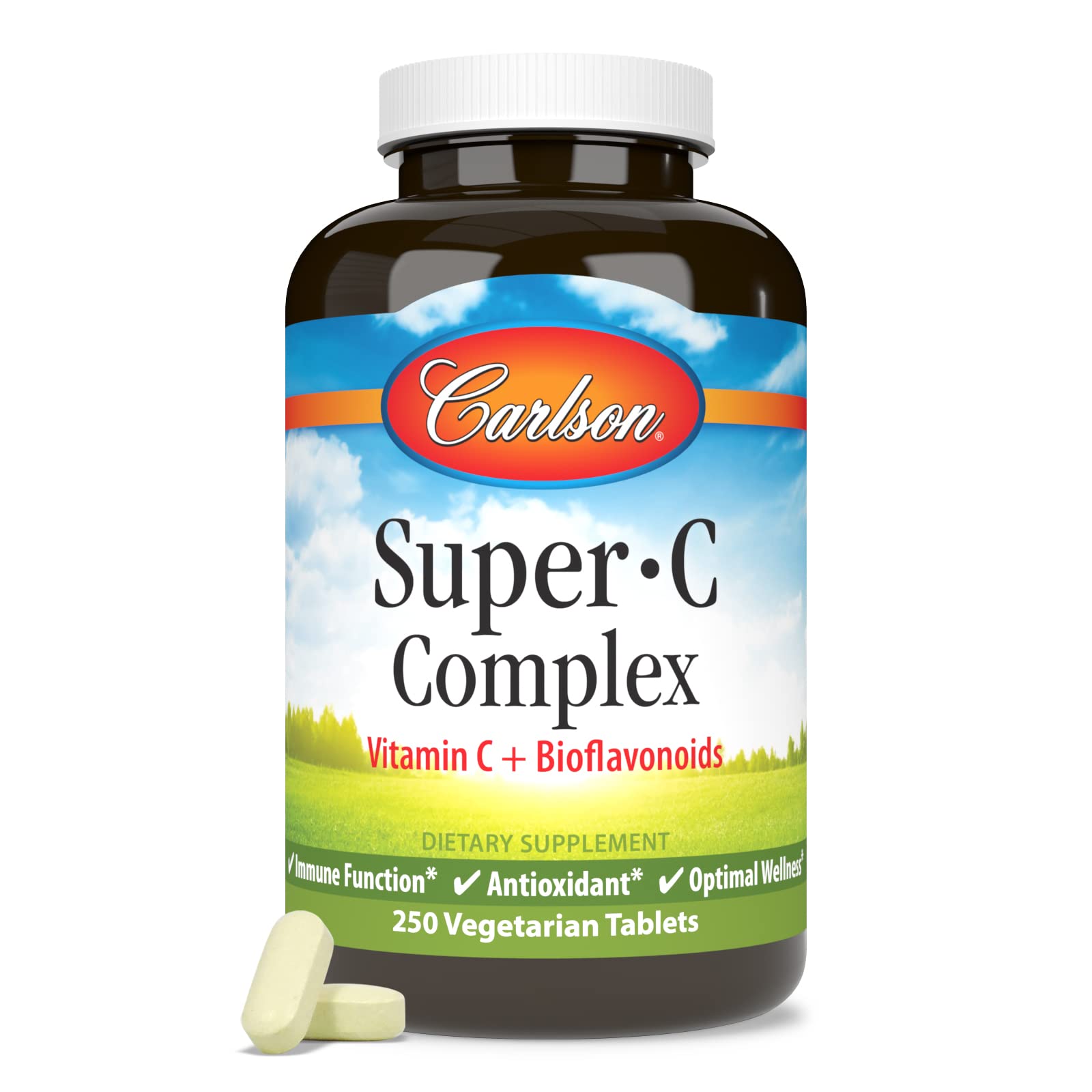 Carlson Super-C Complex, 500 mg, Vitamin C, 250 Vegetarian Tablets