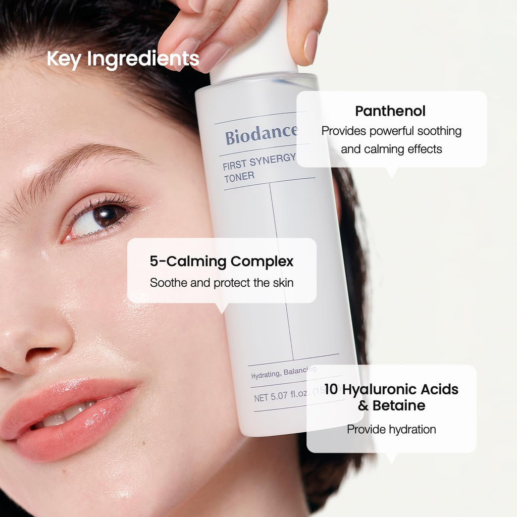 Biodance First Synergy Toner, Moisturizing, Skin Balance Facial Toner with Hyaluronic Acid, Korean Skin Care | 5.07 fl.oz,150ml