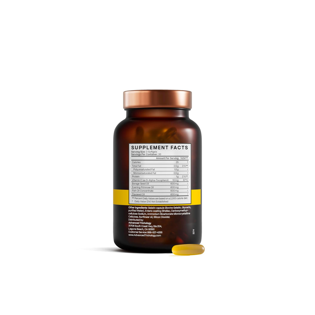 EFA Complete with Optimal Omega 3 6 9 Levels of Potency Flax Oil, Fish Oil, Borage Oil, and Evening Primrose Oil 800mgs (90count) 3rd Party Tested - High in GLA and 369 Omegas