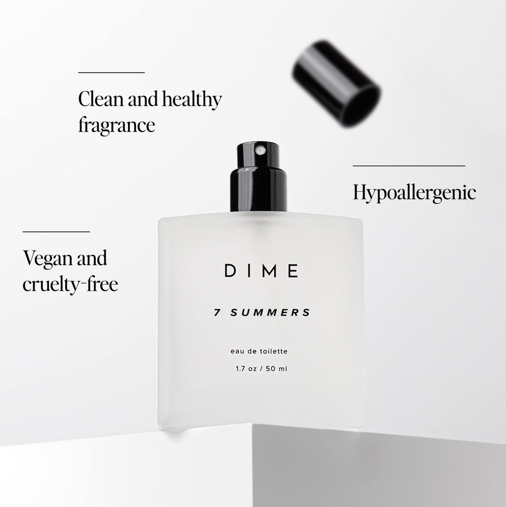 DIME Beauty 7 Summers Perfume for Women - Sweet Floral Eau de Toilette with Bergamot, Vanilla Orchid and Coconut, Clean, Vegan, Cruelty-Free Fragrance, 1.7 oz / 50 ml