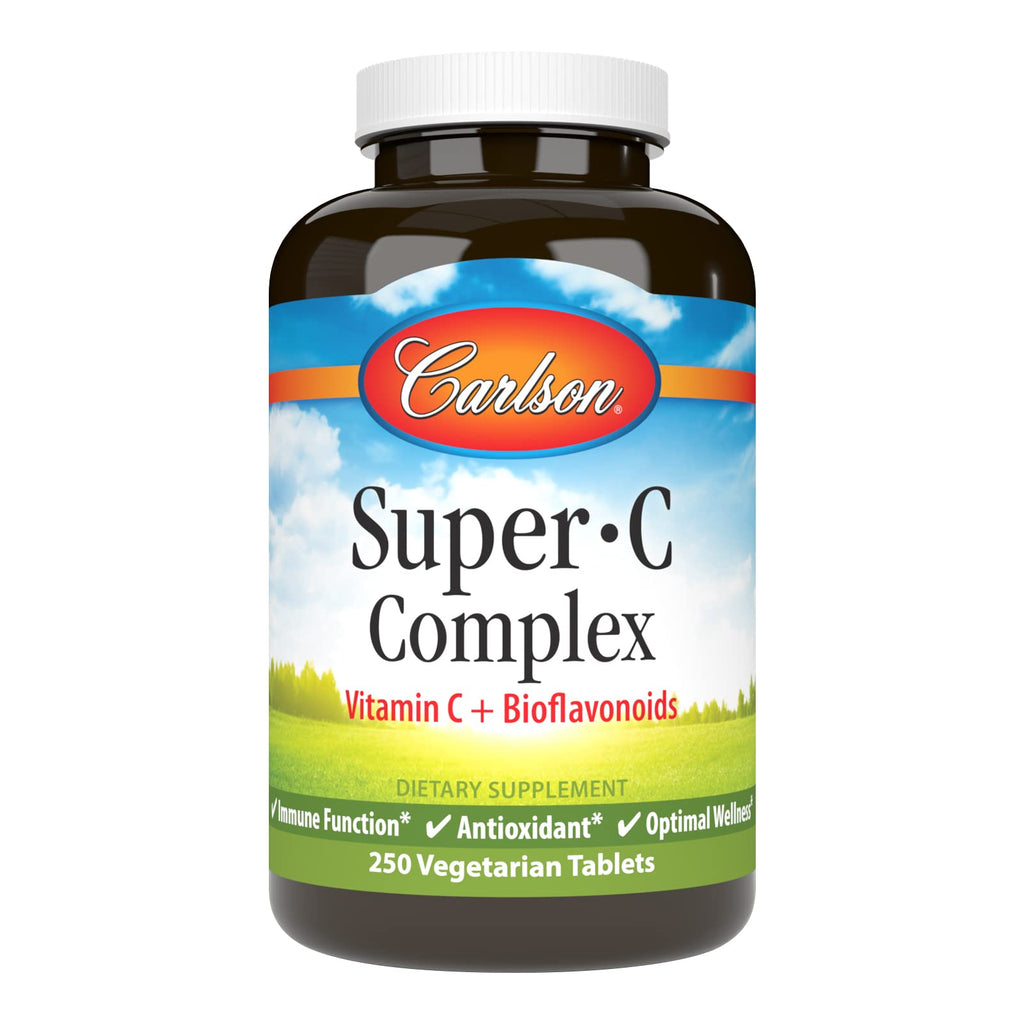 Carlson Super-C Complex, 500 mg, Vitamin C, 250 Vegetarian Tablets