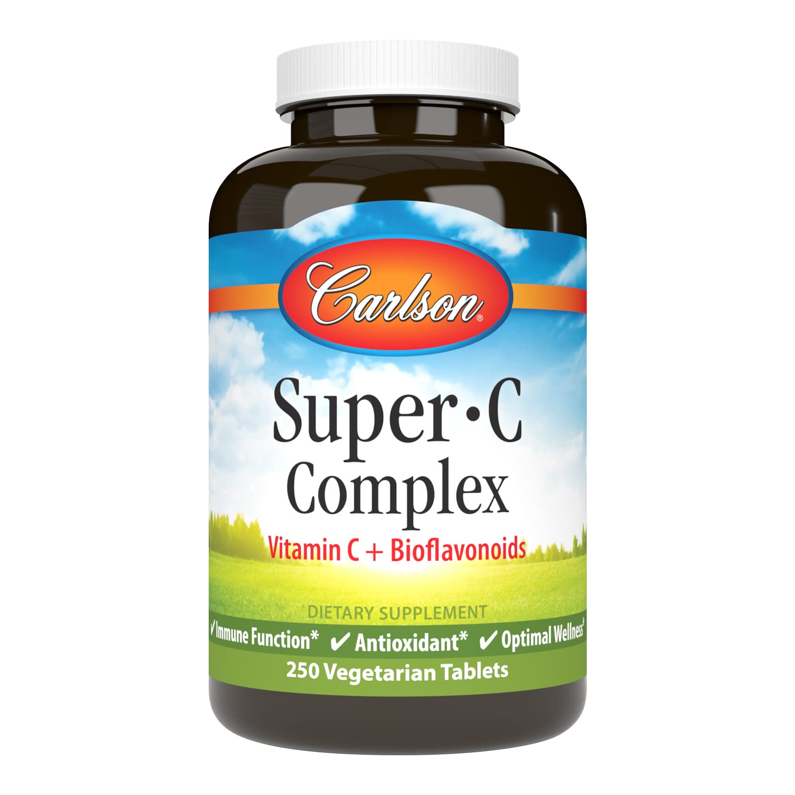 Carlson Super-C Complex, 500 mg, Vitamin C, 250 Vegetarian Tablets