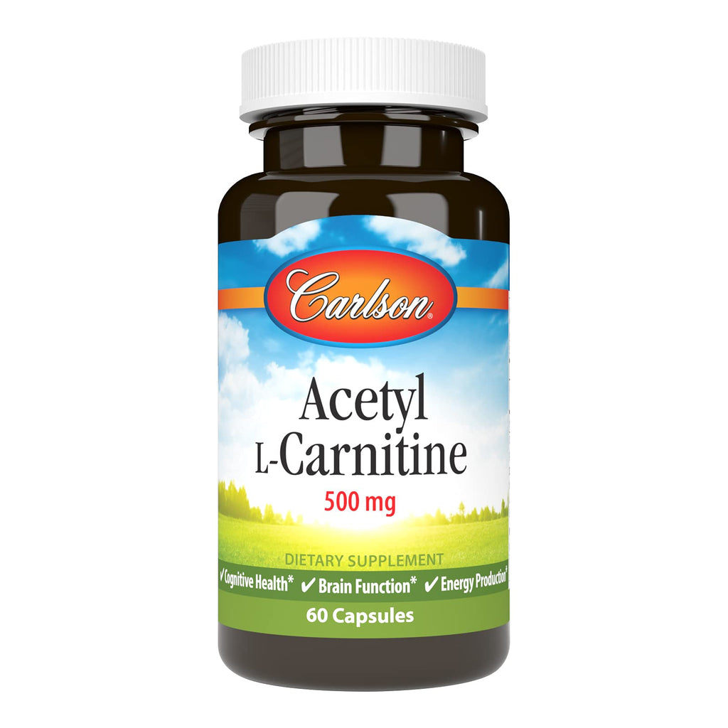 Carlson Acetyl L-Carnitine, 500 mg, 60 Vegetarian Capsules