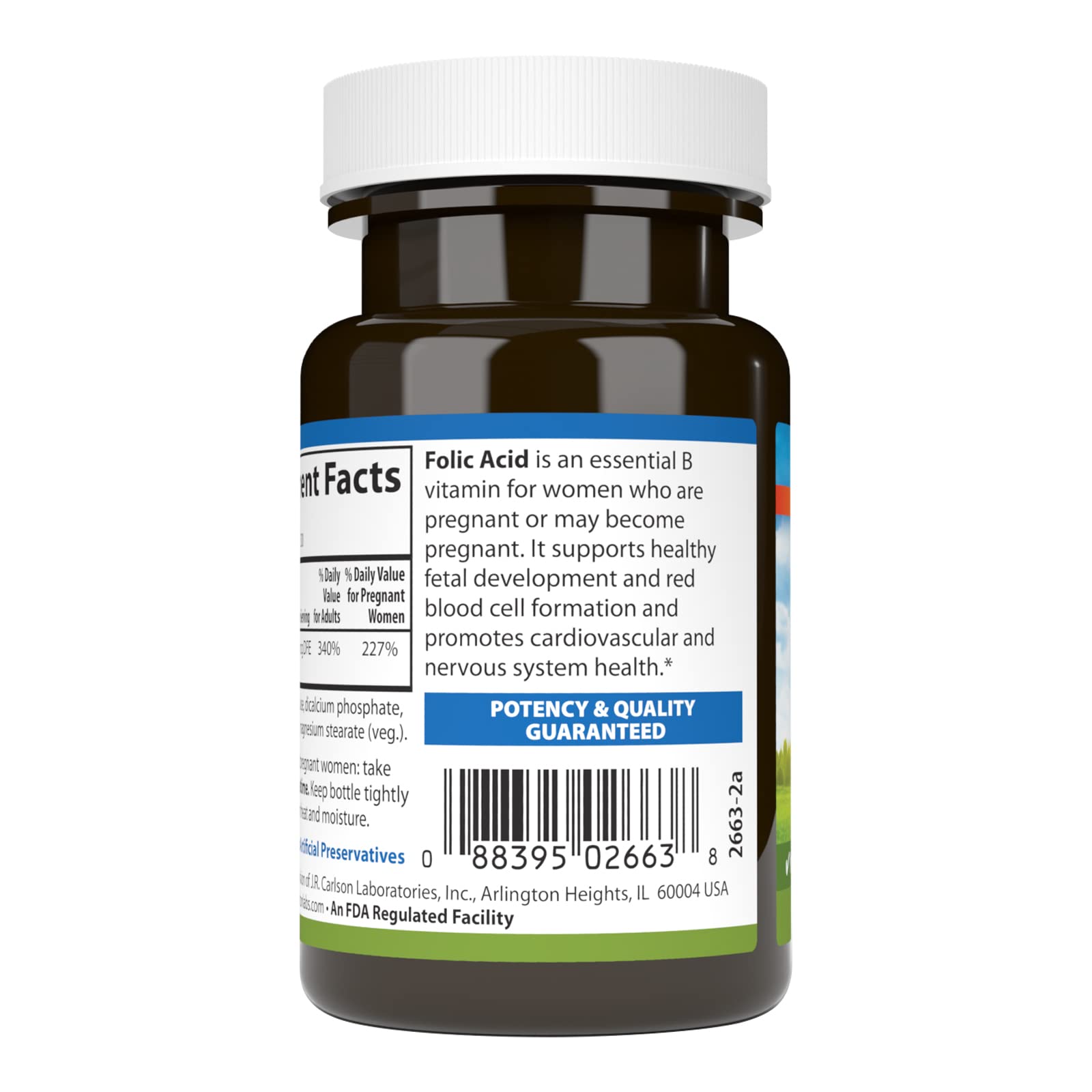 Carlson Folic Acid, 800 mcg, Prenatal Support, 300 Tablets