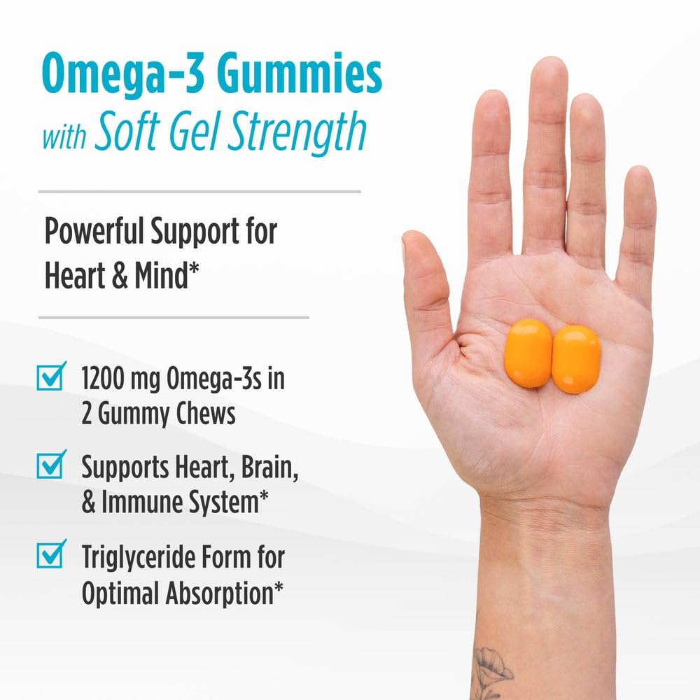 Nordic Naturals Zero Sugar Ultimate Omega Gummy Chews - Tropical Fruit - 54 Gummy Chews - Non GMO - Optimal Wellness - 27 Servings