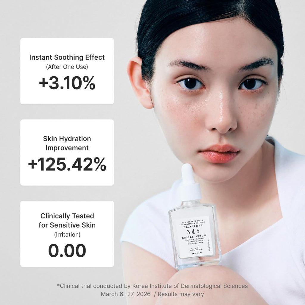 Dr.Althea 345 Relief Serum, Korean Vegan Skin Care, 1.01 Fl Oz