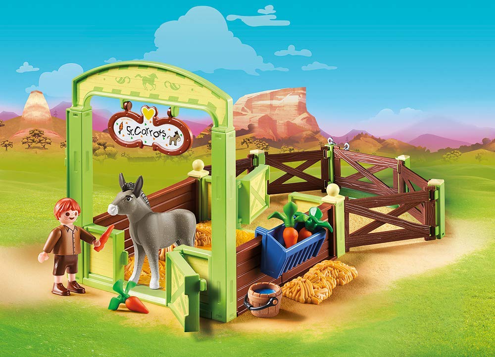 Playmobil DreamWorks Spirit Snips & Señor Carrots with Horse Stall