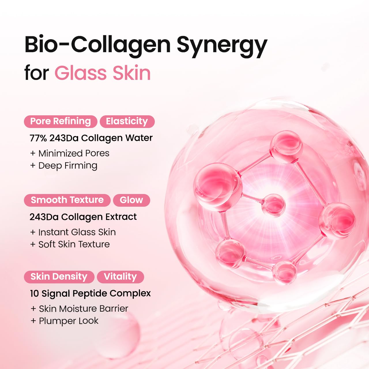 BIODANCE 24/7 Collagen Glow Set: Collagen Peptide Jelly Serum Mist (1.69 fl.oz) & Bio-Collagen Real Deep Mask (4 Sheets), Sprayable Hydrogel & Overnight Hydrating Face Mask for Firming & Plumping