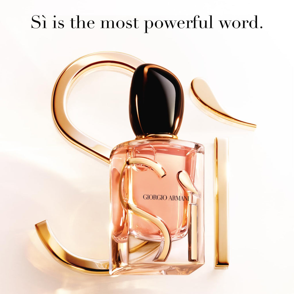 Armani Beauty – Sì Intense – Eau de Parfum – Perfume for Women – Chypre Ambery Fruity Fragrance – Blackcurrant Nectar, Damascena Rose, Black Tea Notes - 3.3 Fl Oz