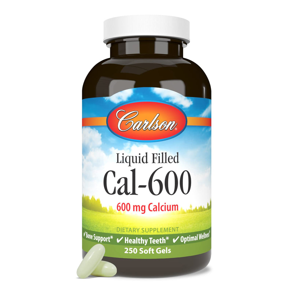 Carlson Cal-600, 600 mg, Calcium, Liquid Filled, 250 Softgels