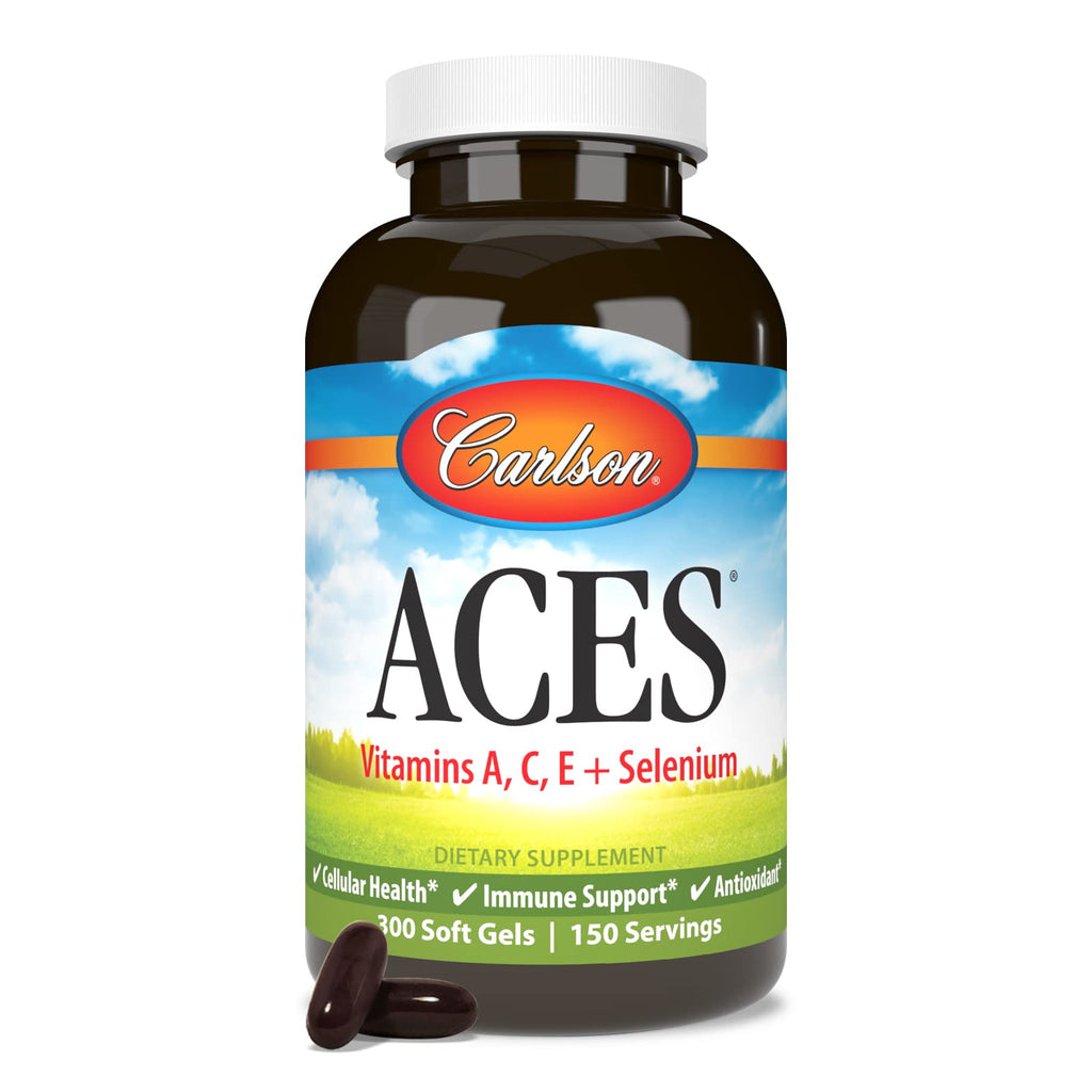 Carlson ACES, Vitamins A, C, E + Selenium, Cellular Health, 300 Softgels