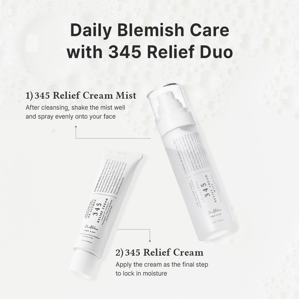 Dr.Althea 345 Relief Cream & Mist Duo, Korean Vegan Skin Care Set