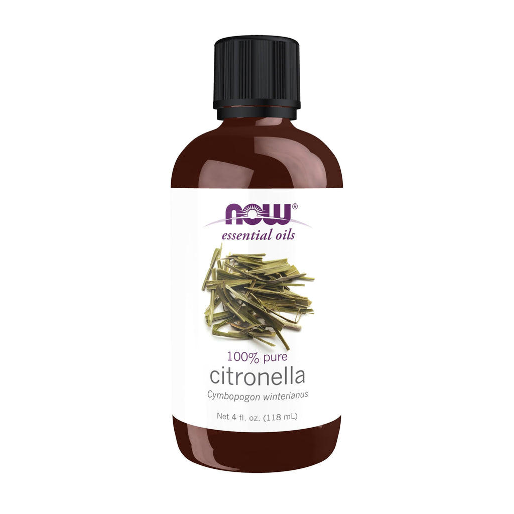 NOW Essential Oils, Citronella Oil, Undiluted, Steam Distilled, 4 fl. oz