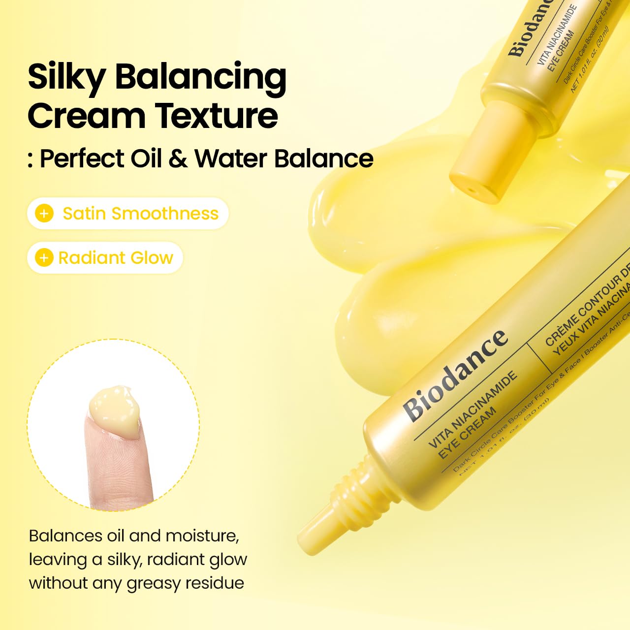 BIODANCE Vita Niacinamide Eye Cream, Under Eye Cream for Dark Circle and Dark Spots, Revitalizing, Brightening, Tone-evening, Self Care Gifts for Women, Korean Skin Care | 1.01 fl.oz
