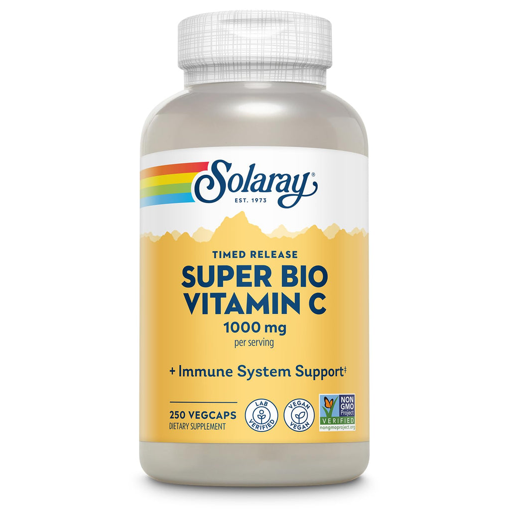 SOLARAY Super Bio Buffered Vitamin C 1000 mg Time Release, 250 VegCaps