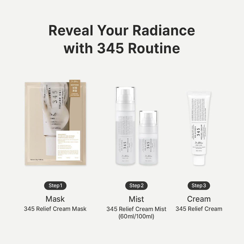 Dr.Althea 345 Relief Cream, Korean Skincare, 1.69 Fl Oz (Ver.2 - Pack of 1)