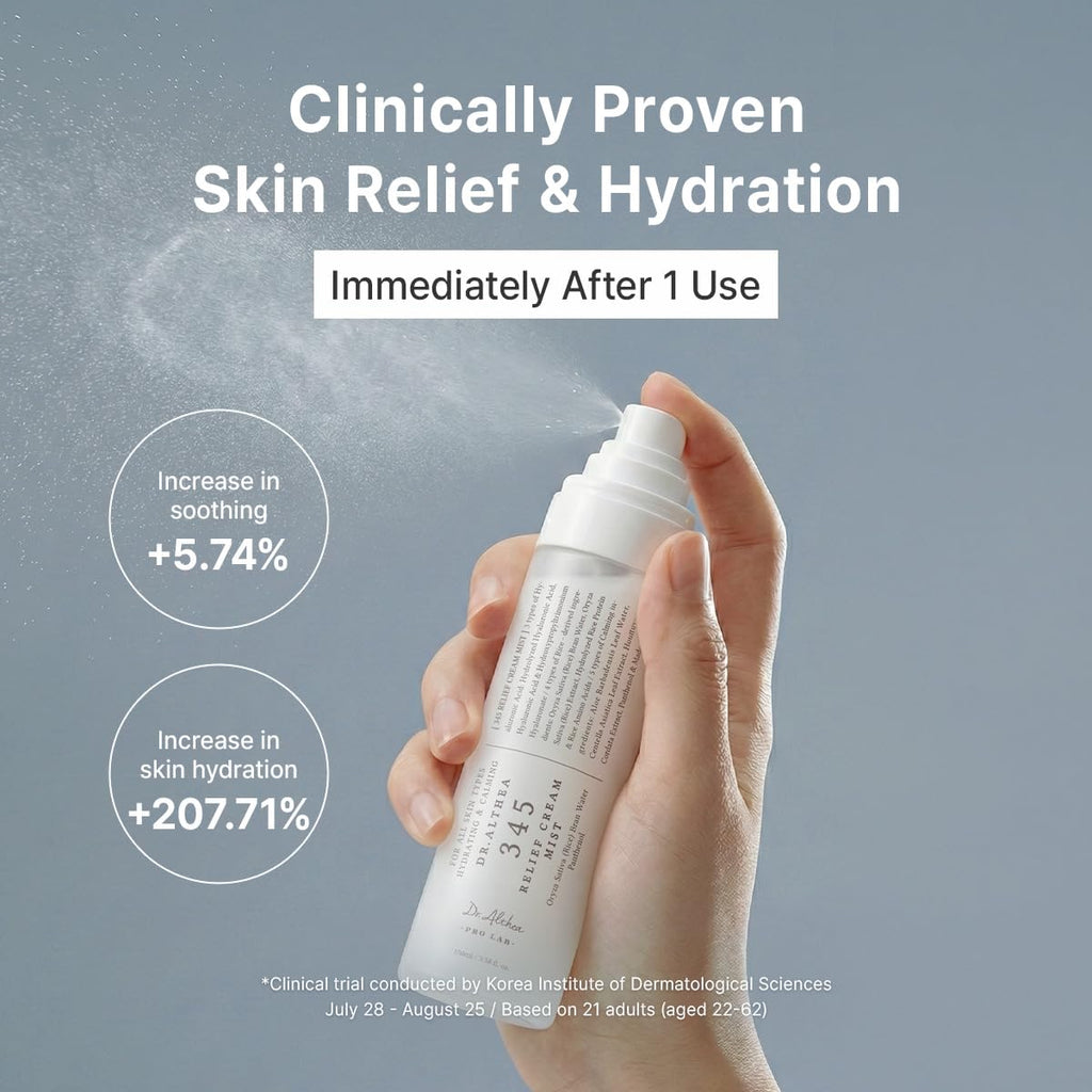 Dr.Althea 345 Relief Cream & Mist Duo, Korean Vegan Skin Care Set