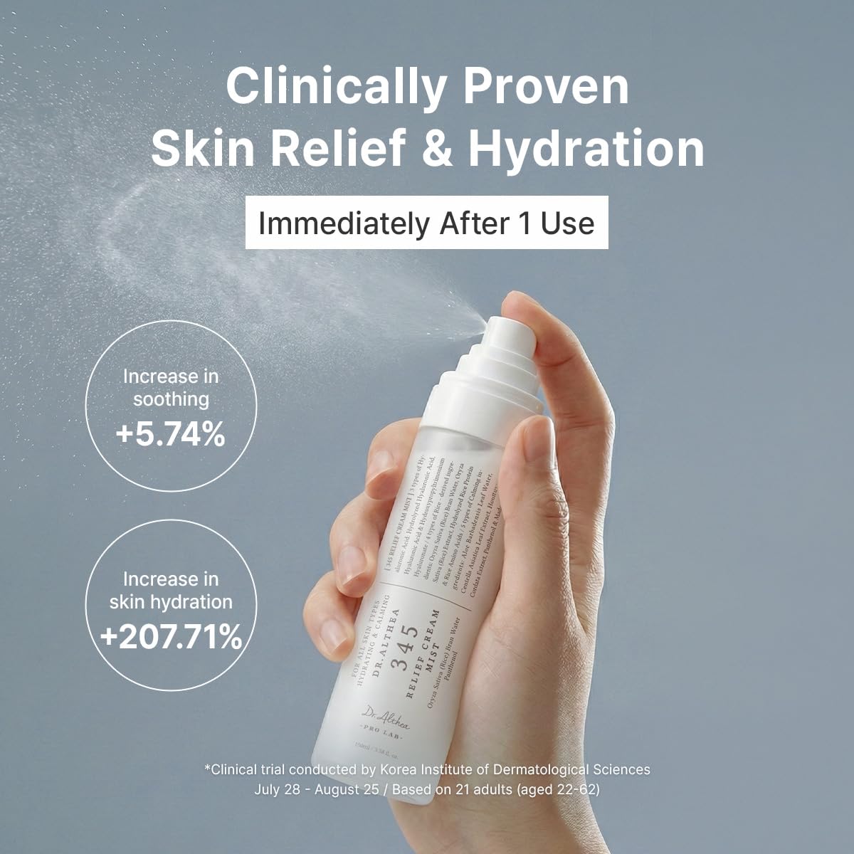 Dr.Althea 345 Relief Cream & Mist Duo, Korean Vegan Skin Care Set