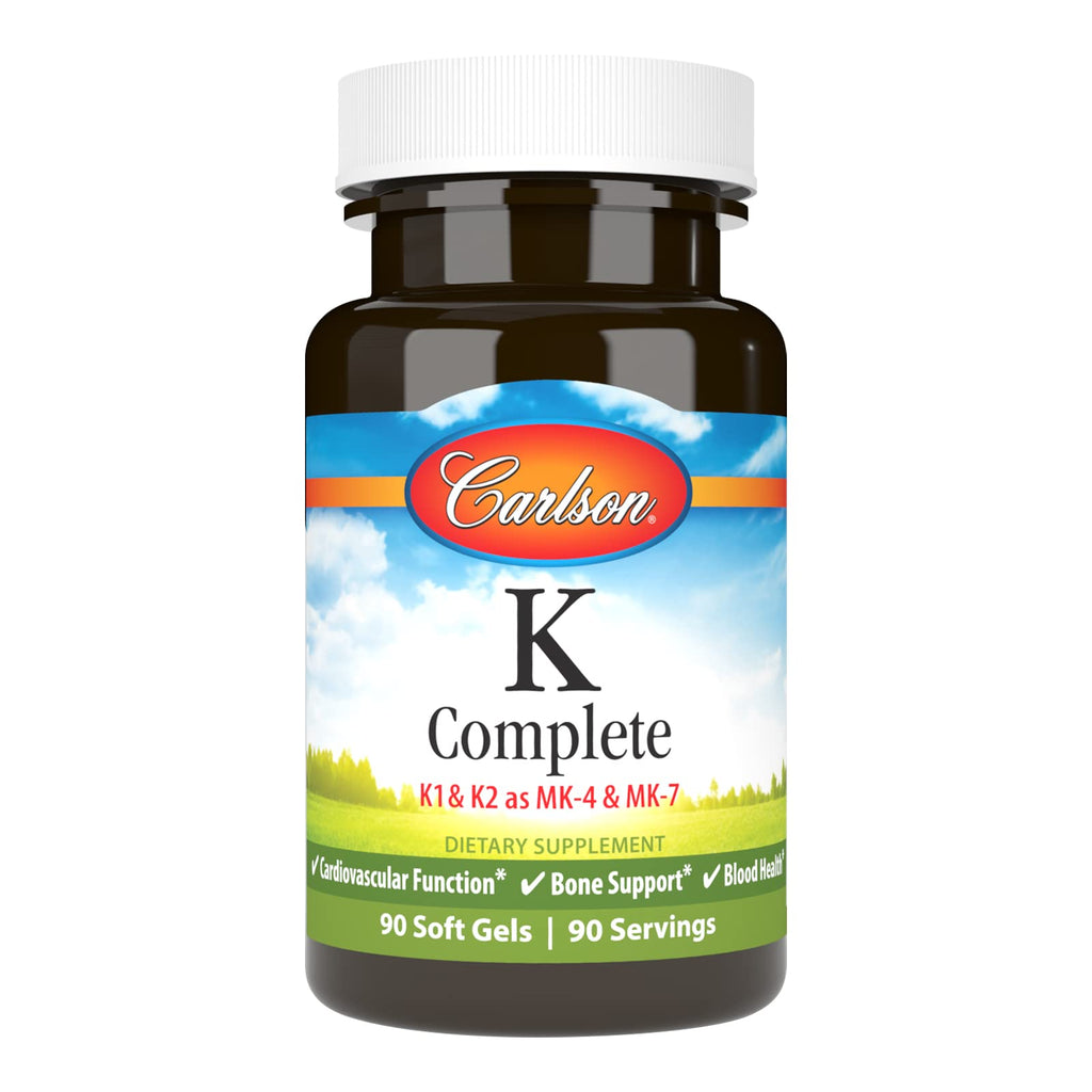 Carlson K Complete, Vitamin K-1, K2 as MK-4, 90 Softgels