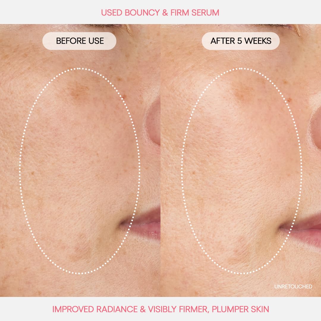 LANEIGE Bouncy & Firm Serum: Korean Slow Anti-Aging Collagen Complex Face Serum with Peptides for Hydrating, Plumping & Firming| Korean Skin Care