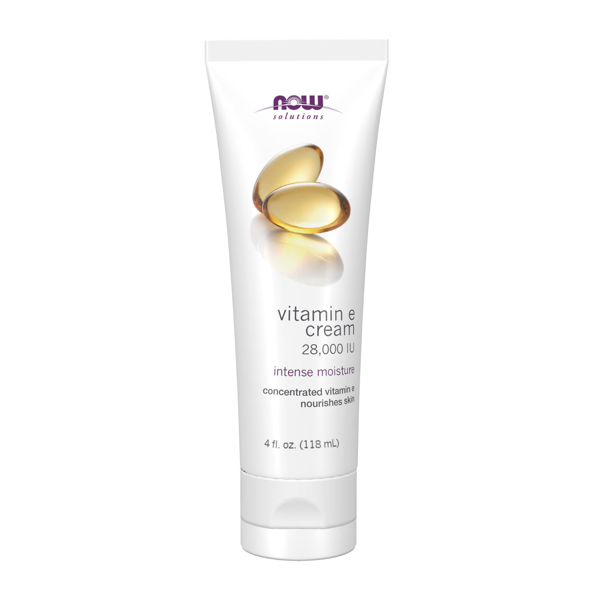 NOW Solutions, Vitamin E Cream 28,000 IU, Intense Moisture, 4 fl. oz