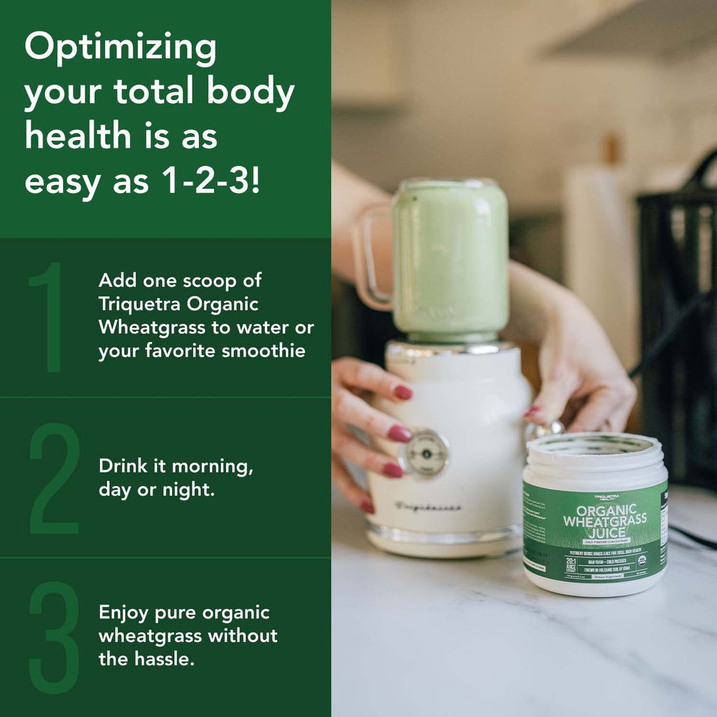 Organic Wheatgrass Juice Powder - Organic, Grown in Volcanic Soil of Utah - Raw BioActive Form, Cold-Pressed Then CO2 Dried, 20:1 Concentrate Juice Extract - Unflavored (5.3 oz – 60 Servings)