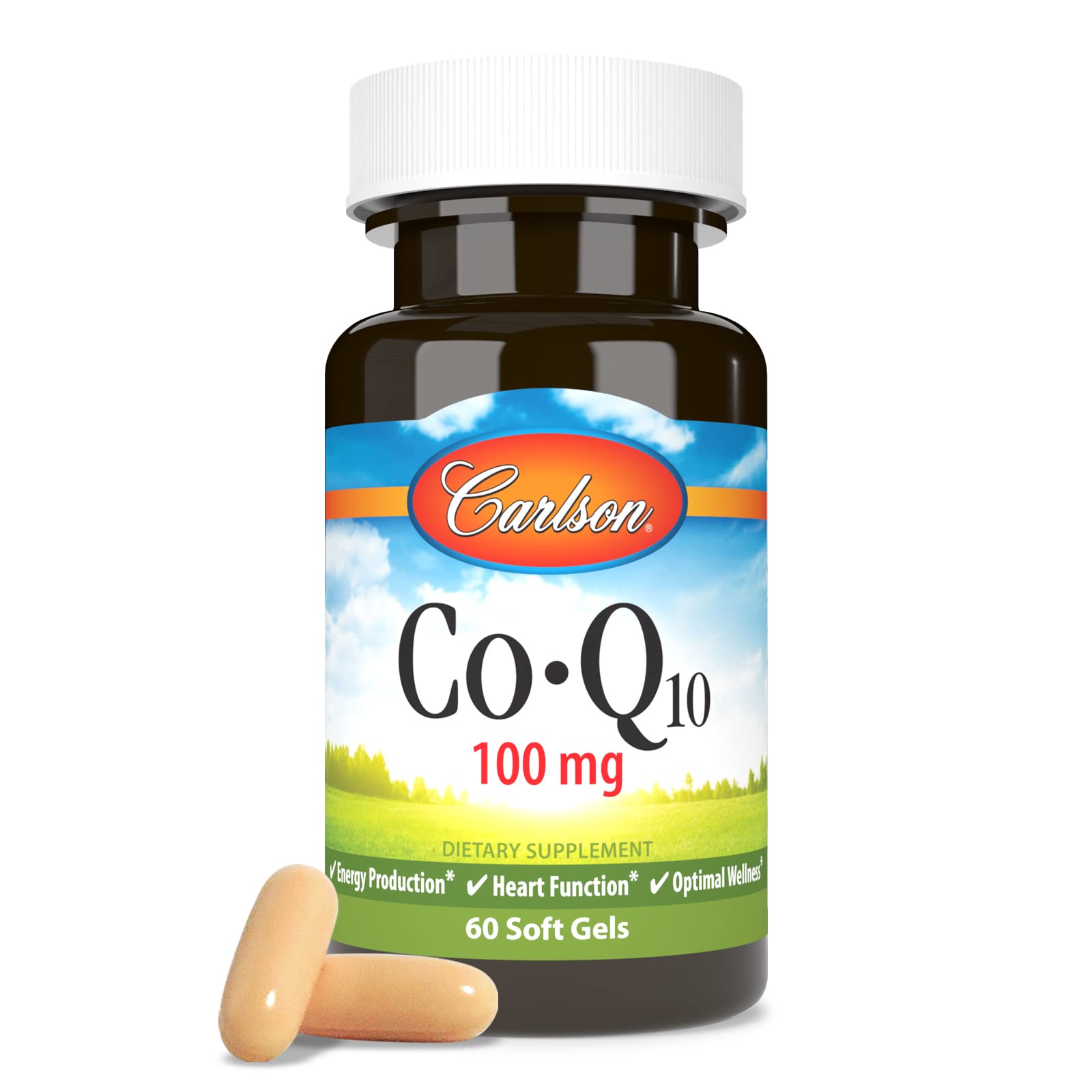 Carlson Co-Q10, Co-Enzyme Q10, 100 mg, 60 Softgels