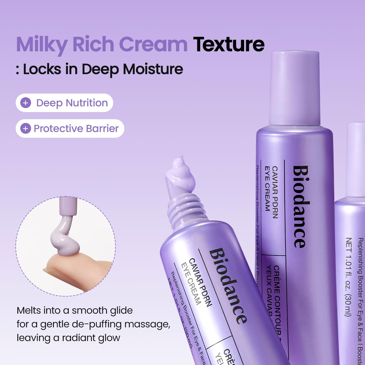 BIODANCE Caviar PDRN Eye Cream, Under Eye Cream for Sagging Eye Bags and Puffiness, De-Puffing and Contour Lifting, Self Care Gifts for Women, Korean Skin Care | 1.01 fl.oz