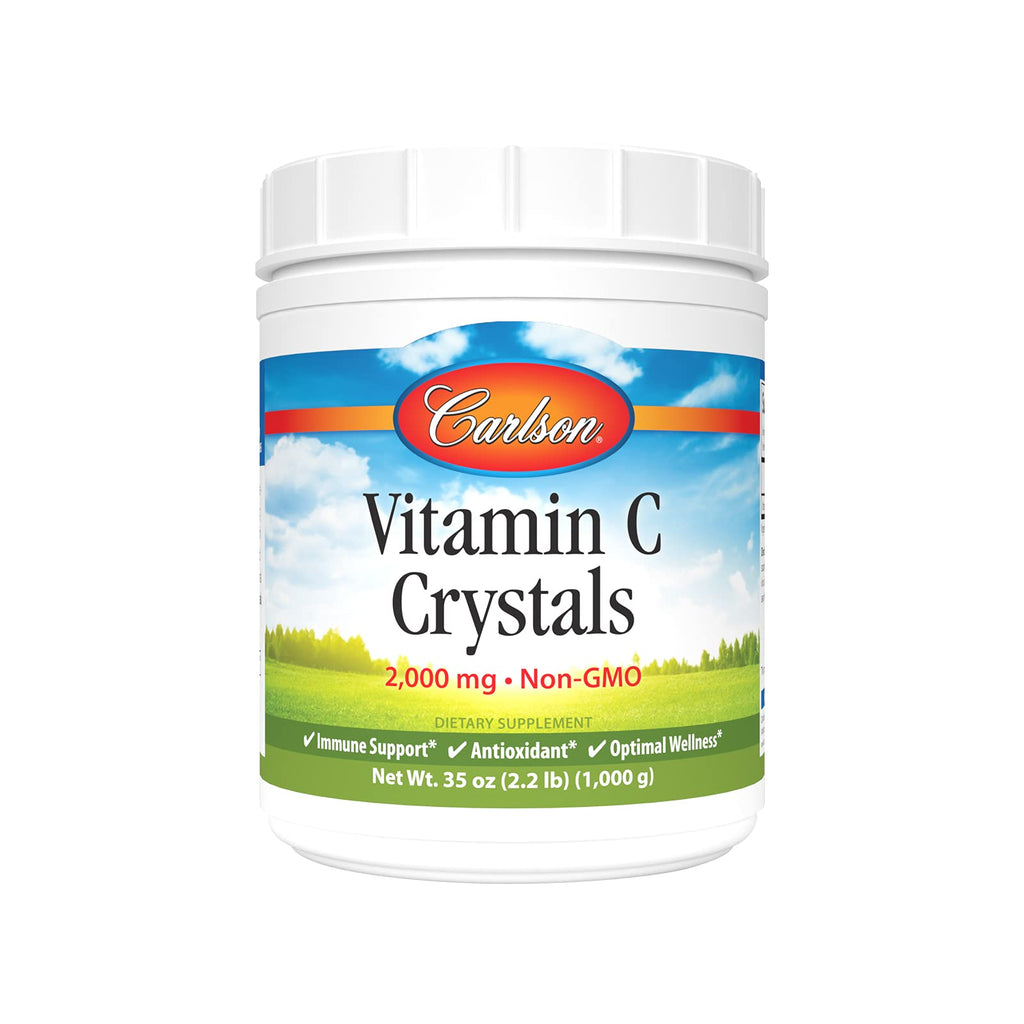Carlson Non-GMO Vitamin C Crystals, 2000 mg, 35 Oz (1000 g)