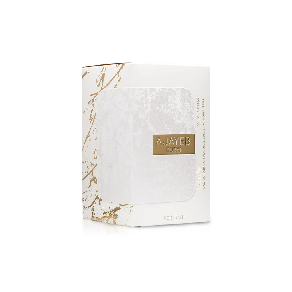 Lattafa Perfumes Ajayeb Dubai Portrait Eau De Parfum Spray, 3.4 Ounce (Unisex)