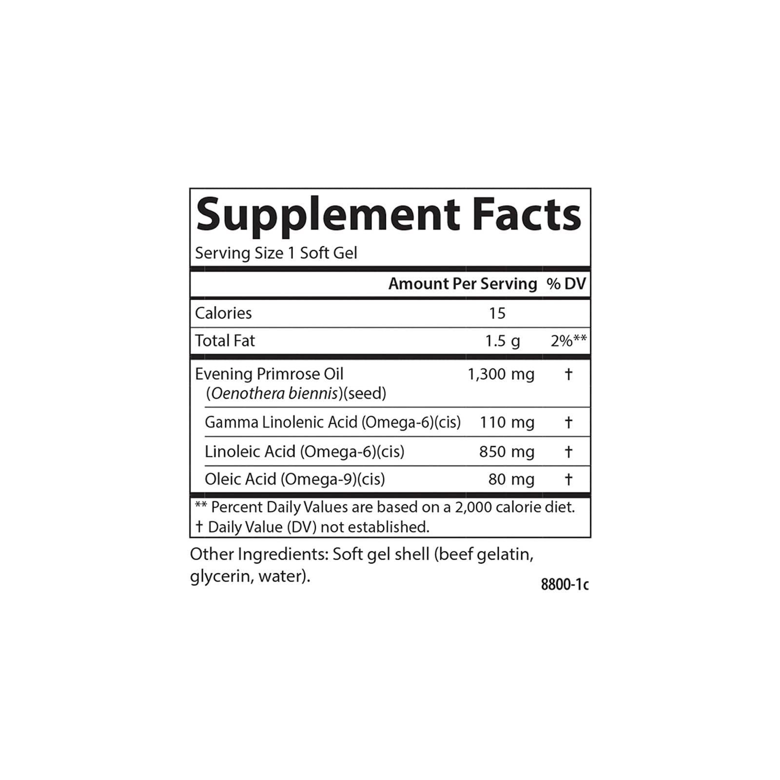 Carlson - Golden Primrose, 1300 mg Evening Primrose Oil, Cold-Pressed, Healthy Skin, Women's Health & Optimal Wellness, 50 Softgels