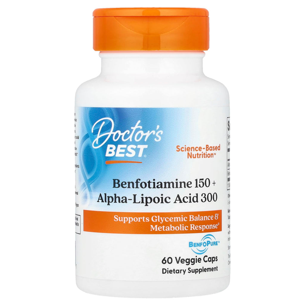 Doctor's Best - Benfotiamine/Alpha Lipoic Acid 150 mg/300 mg - 60 Vegetarian Capsules