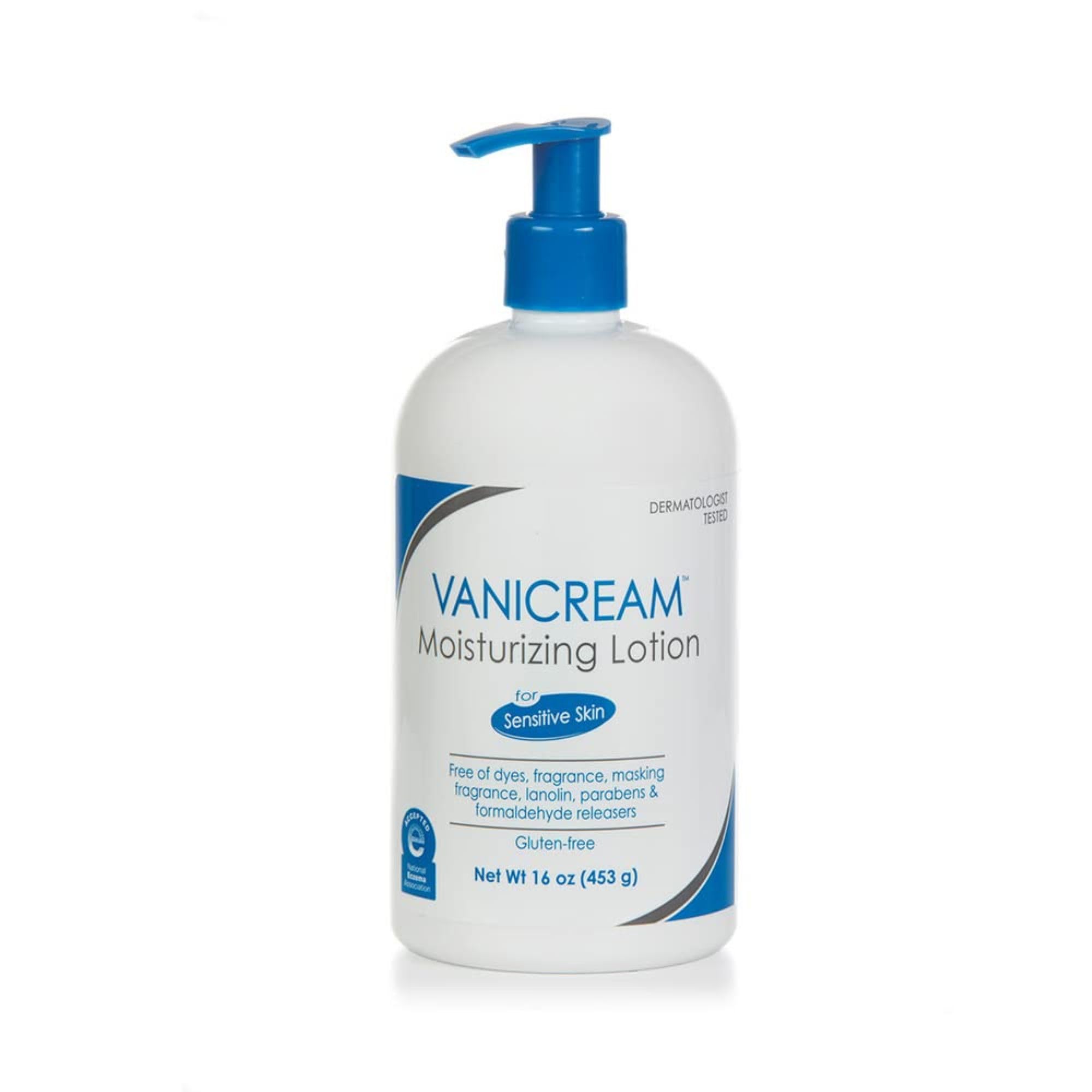 Vanicream Moisturizing Lotion, Body and Face Moisturizer with Pump, 16 Oz, Formulated without Common Irritants for Sensitive Skin, Lightweight & Non-Greasy, Restore Moisture & Soothe Irritated Skin