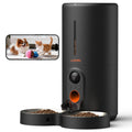 WOPET Automatic Cat Feeder with Camera for Two Cats, 6L Smart Pet Feeder with 1080P HD Video & Night Vision, 5G/2.4G WiFi Cat Dog Feeder, 2-Way Audio, SD Card Storage, Up to 10 Meals per Day