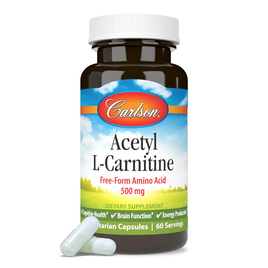 Carlson Acetyl L-Carnitine, 500 mg, 60 Vegetarian Capsules