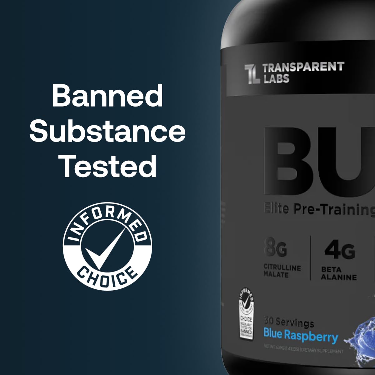 Transparent Labs Bulk Black Pre Workout - Clinically Dosed, Sugar Free Preworkout for Men and Women with Beta Alanine Powder, Citrulline Malate, & Caffeine - 30 Servings, Black Cherry
