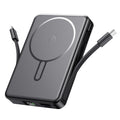 Magnetic Portable Charger, Power Bank Fast Charging 22.5W 10000mAh, Portable Charger with Built in Cable, for Magsafe Battery Pack Compatible with iPhone 17/16/15/14/13/12 Pro/Pro Max, Samsung Black