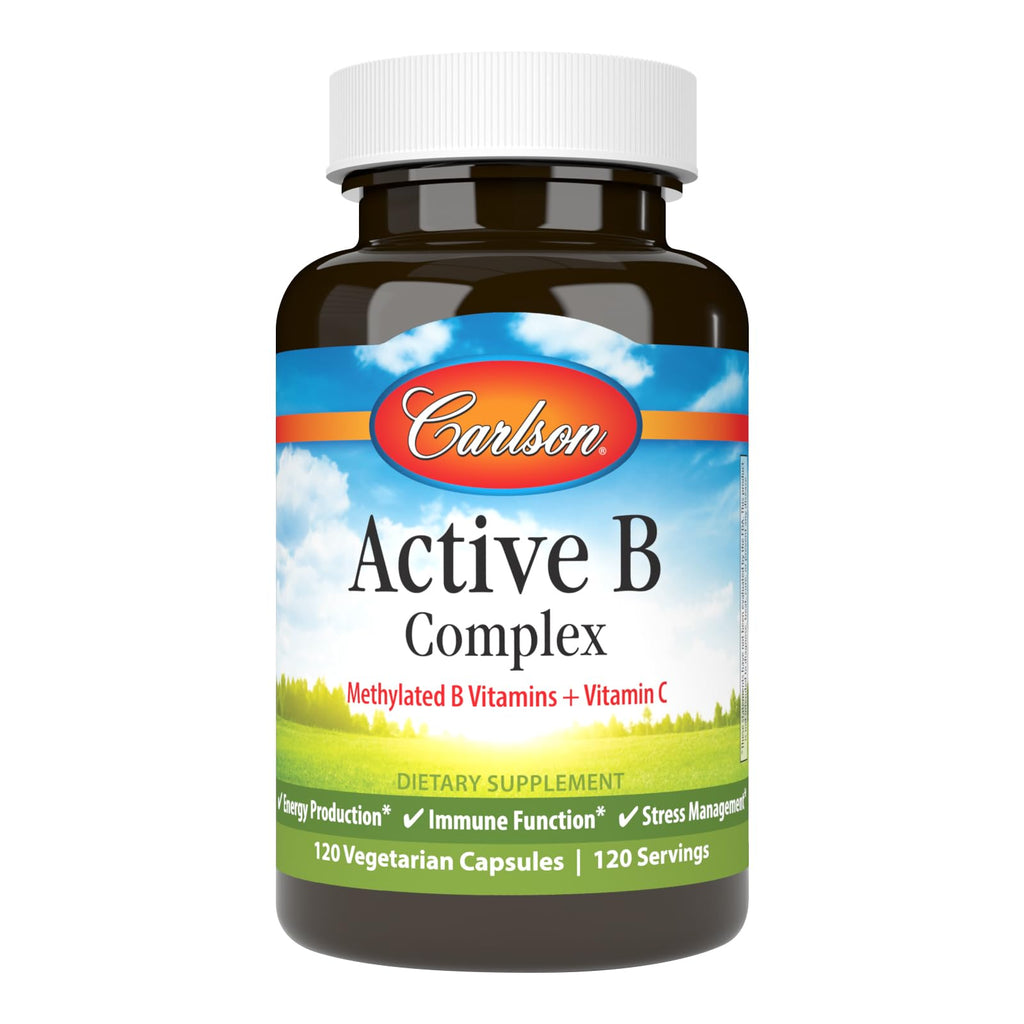 Carlson - Active B Complex, Energy Production, Immune Function & Stress Management (120 Capsules)