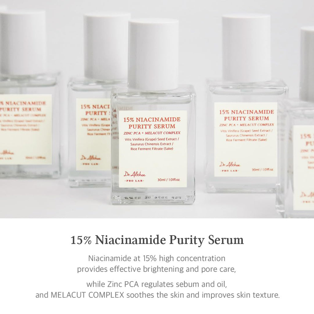 Dr.Althea 15% Niacinamide Purity Serum, 1.01 Fl Oz, Korean Vegan Skin Care