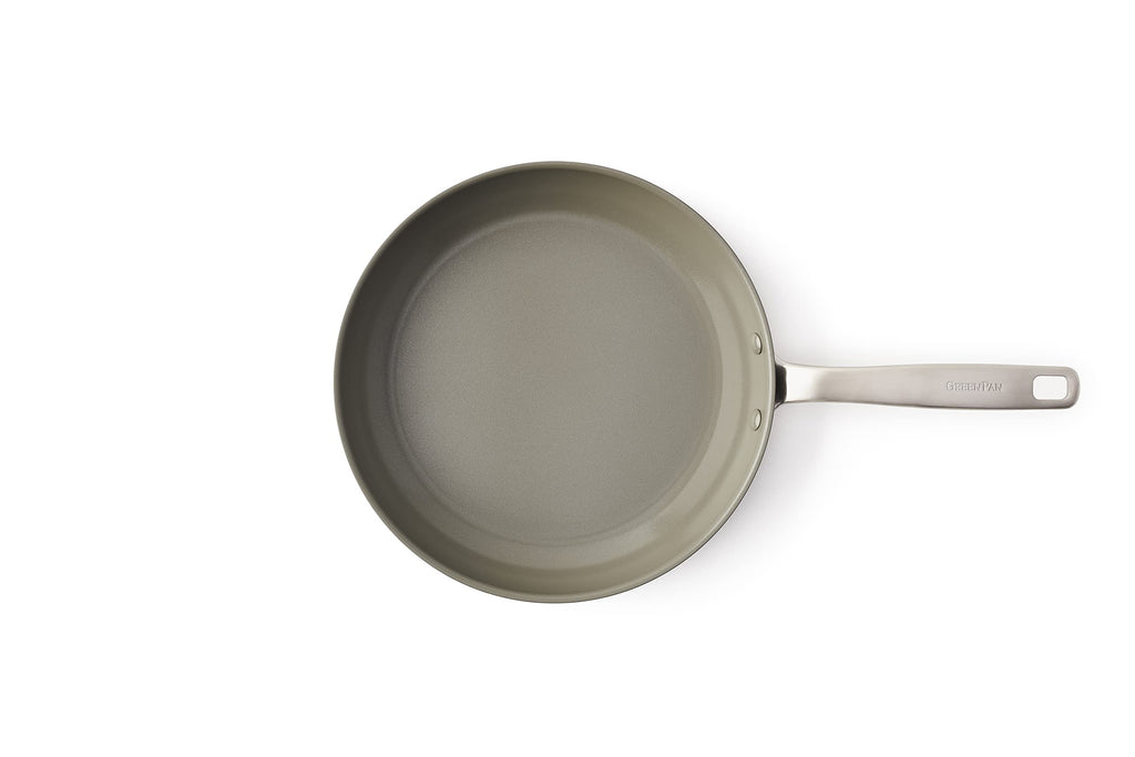 GreenPan Chatham Hard Anodized Healthy Ceramic Nonstick 8" and 10" Frying Pan Skillet Set, Omelette and Egg Pan, PFAS-Free, Dishwasher Safe, Oven Safe, Gray