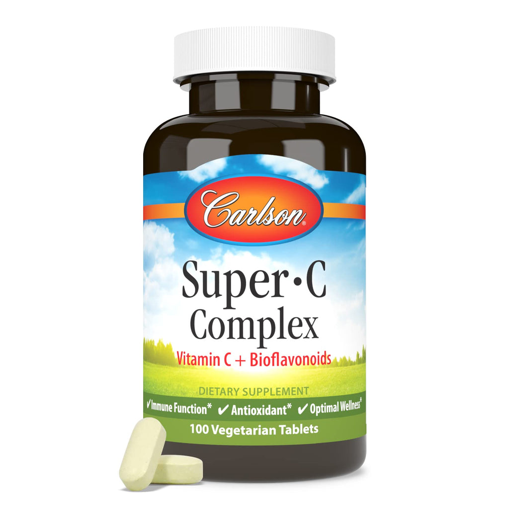 Carlson Super-C Complex, 500 mg, Vitamin C, 100 Vegetarian Tablets