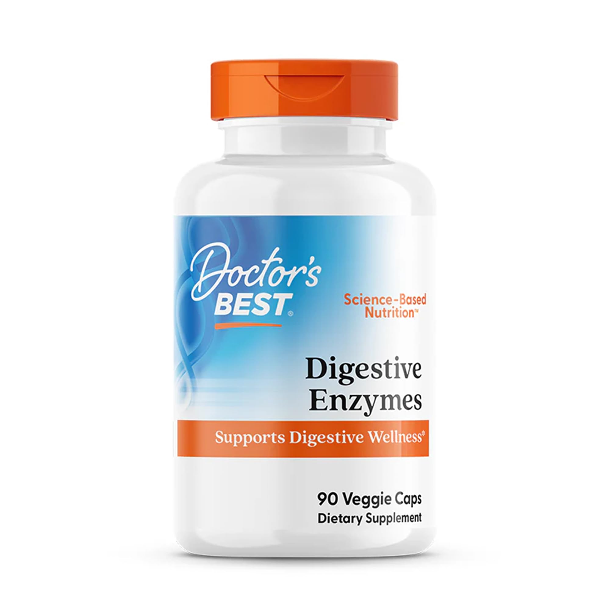 Doctor's Best Digestive Enzymes Supplement for Women & Men - Supports Gut Health, Digestion, & Overall Wellness, Formulated with Amylase, Super Enzyme Blend for Food Break Down - 90 Veg Caps (2 Pack)
