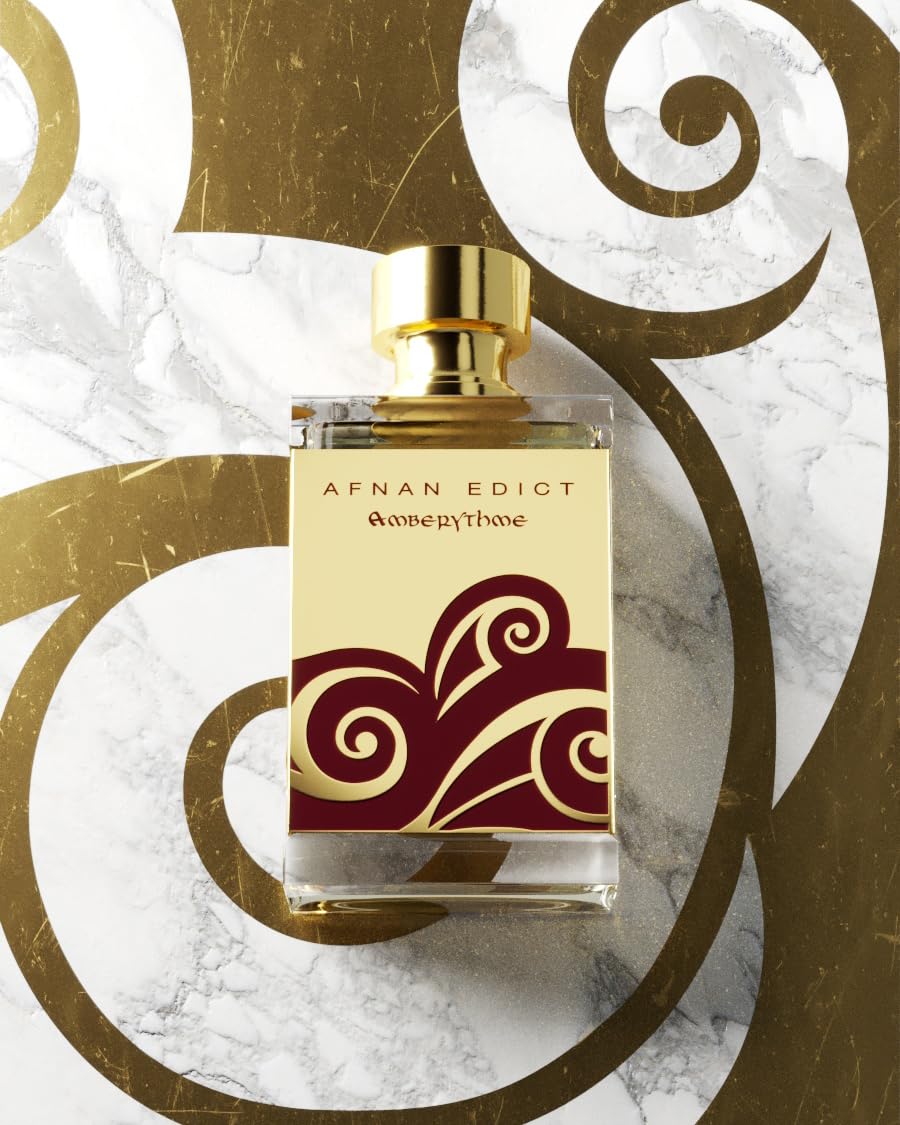 Afnan Edict Amberythme Unisex Luxury Eau de Parfum Spray, 2.7 Fl. Oz – Warm & Indulgent Amber Perfume with Cinnamon, Vanilla & Sandalwood