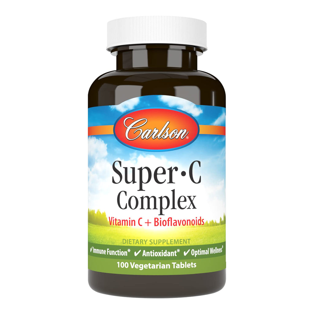 Carlson Super-C Complex, 500 mg, Vitamin C, 100 Vegetarian Tablets