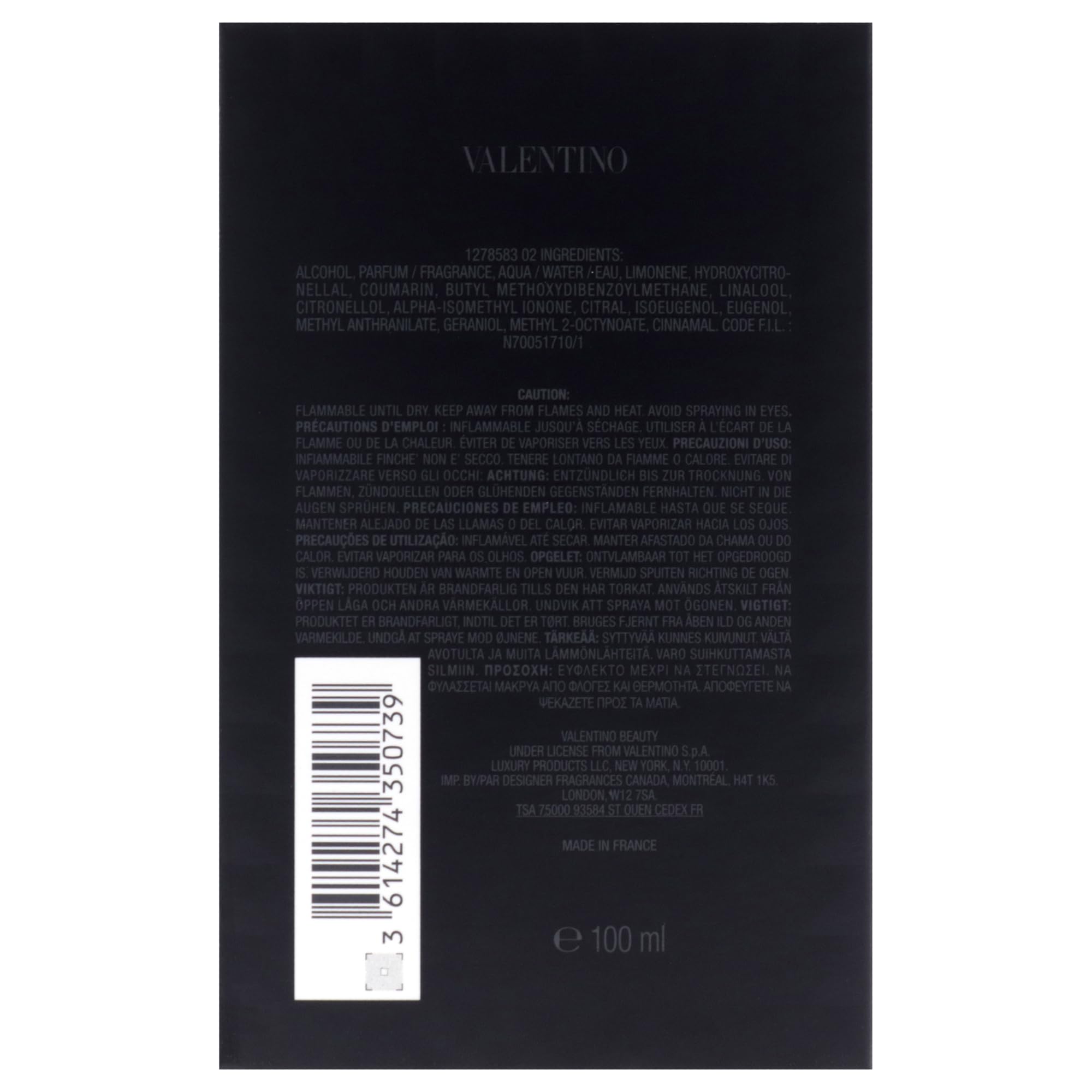 Valentino Uomo Born In Roma Extradose for Men - 3.4 oz Parfum Spray