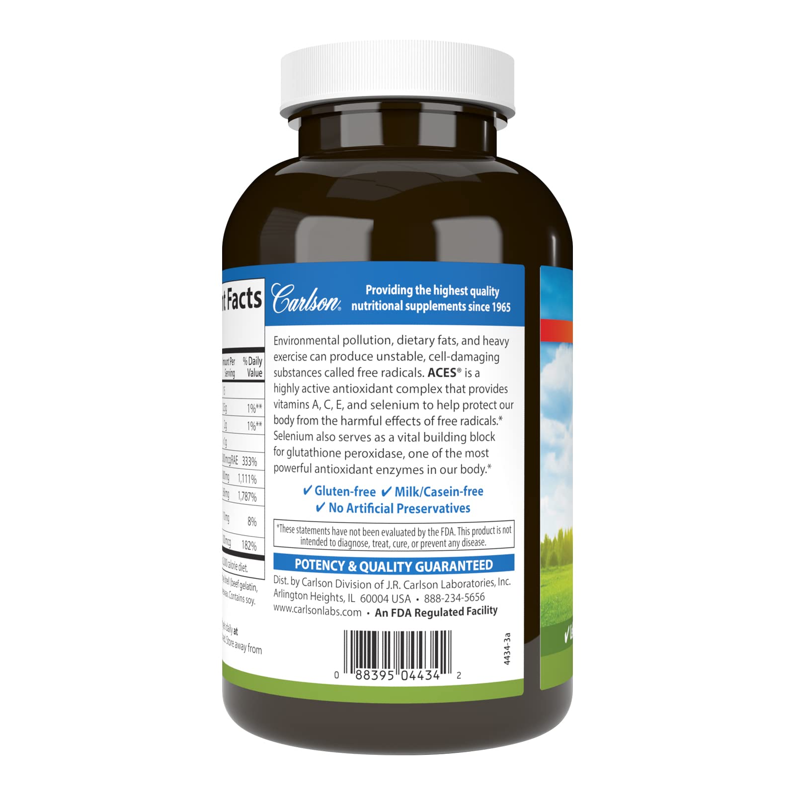 Carlson ACES, Vitamins A, C, E + Selenium, Cellular Health, 300 Softgels