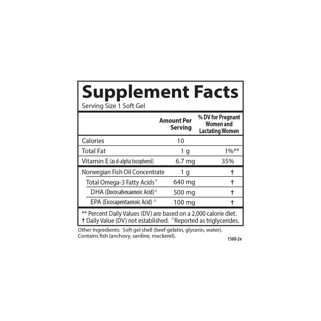 Carlson Mother's DHA, 500 mg, DHA, Nutrients for Baby & Mom, 60 Softgels