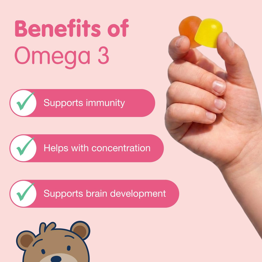 DR. MORITZ Vegan Omega 3 Gummies for Kids and Toddlers (90 Count), Omega 3 Kids Gummies for Brain and Heart Health, No Fish Oil and Gluten Free