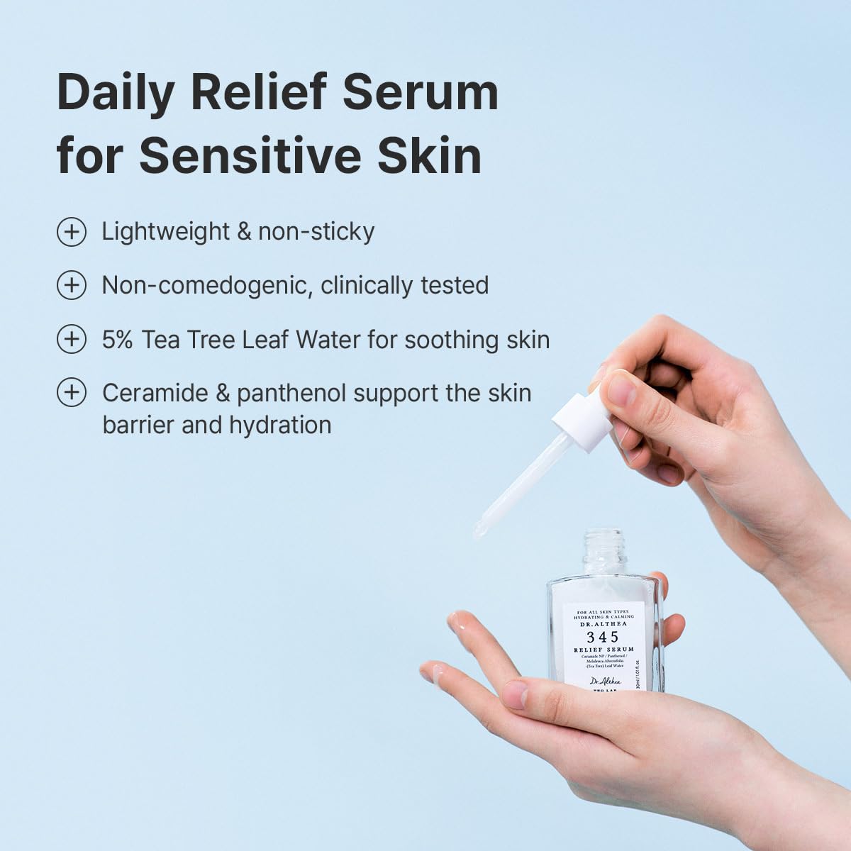 Dr.Althea 345 Relief Serum, Korean Vegan Skin Care, 1.01 Fl Oz